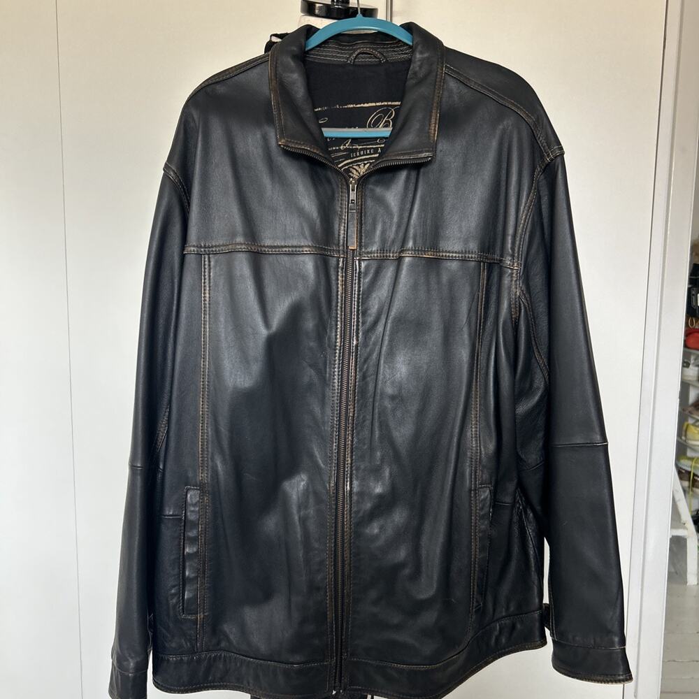 Tommy bahama Men’s Distressed Leather jacket 2XB
